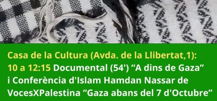 El Grup de Suport a Palestina de Vinaròs organitza la segona edició de la jornada “Yala, Palestina”