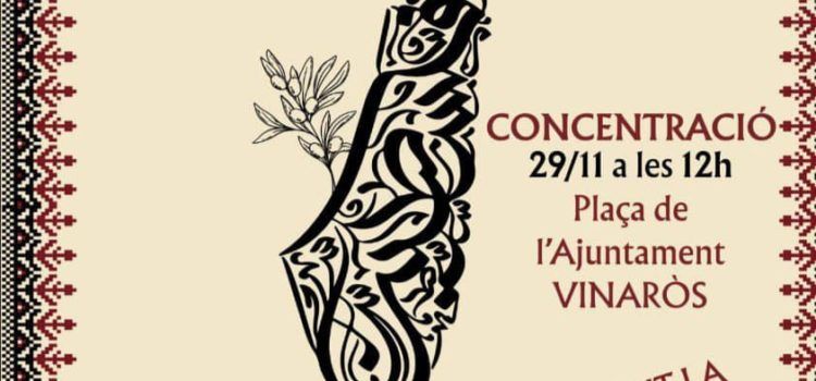 Nova concentració per Palestina a Vinaròs aquest dissabte 29, a les 12h a la Plaça de l’Ajuntament
