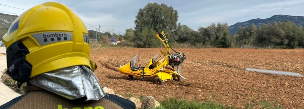 Un ferit en accidentar-se un autogir al camp d’aviació d’Ulldecona