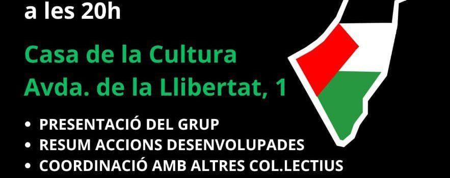 El Grup de Suport Palestina de Vinaròs convoca una assemblea informativa