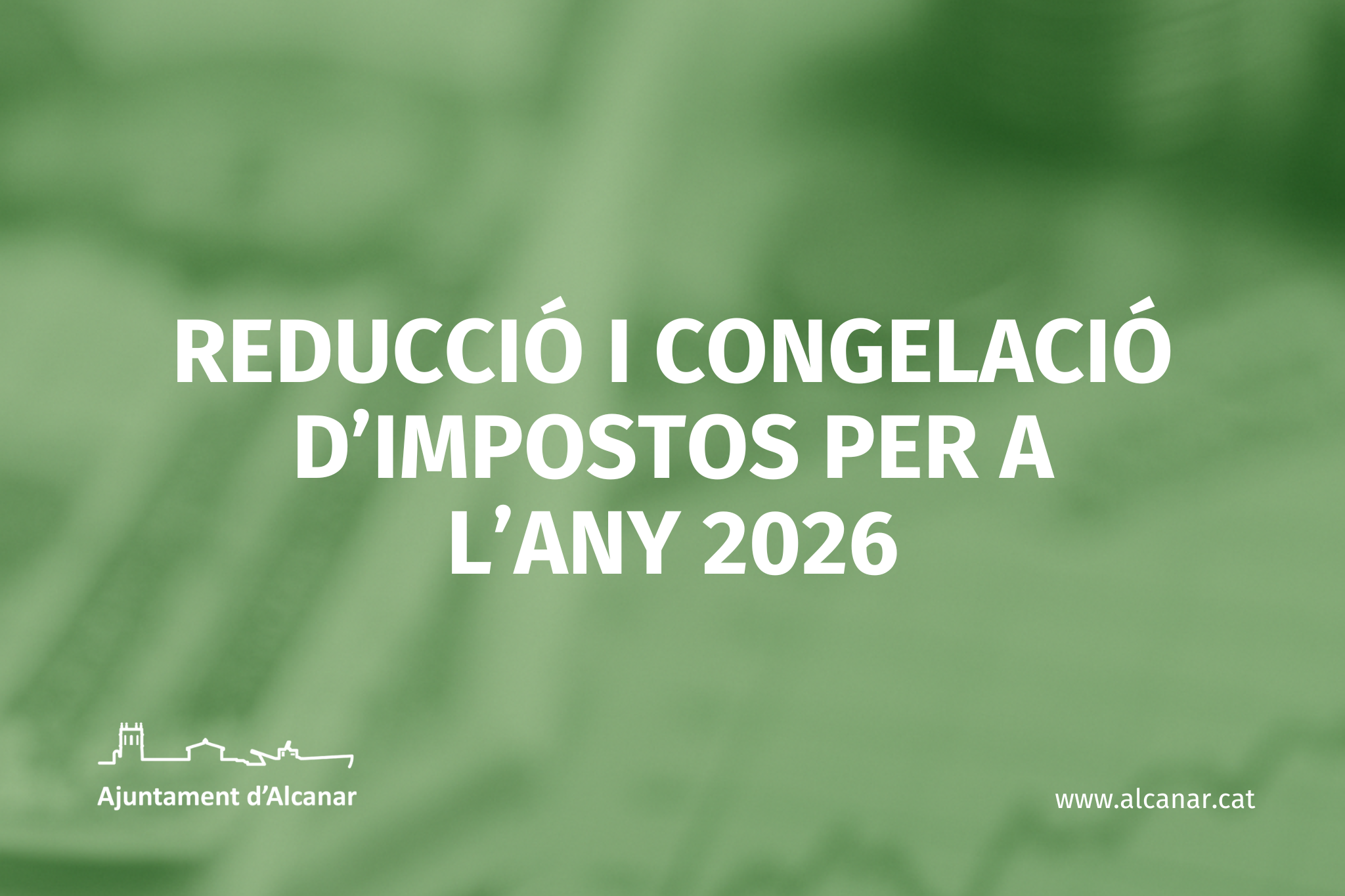 L’Ajuntament d’Alcanar congela i redueix impostos per al 2026