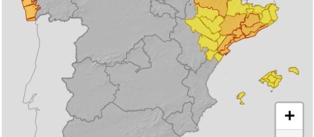 La CHE advierte de posibles crecidas súbitas importantes en cauces menores y barrancos por lluvias intensas