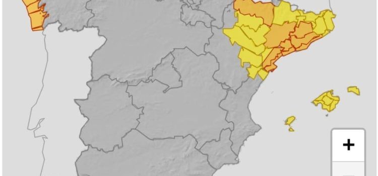 La CHE advierte de posibles crecidas súbitas importantes en cauces menores y barrancos por lluvias intensas