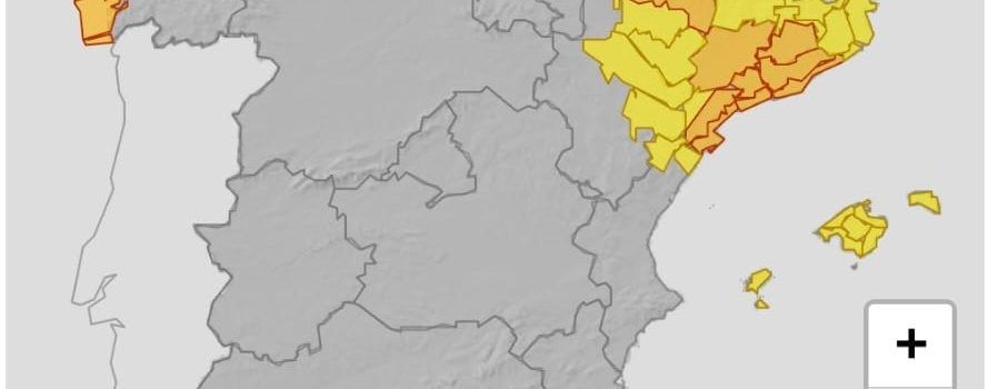 La CHE advierte de posibles crecidas súbitas importantes en cauces menores y barrancos por lluvias intensas