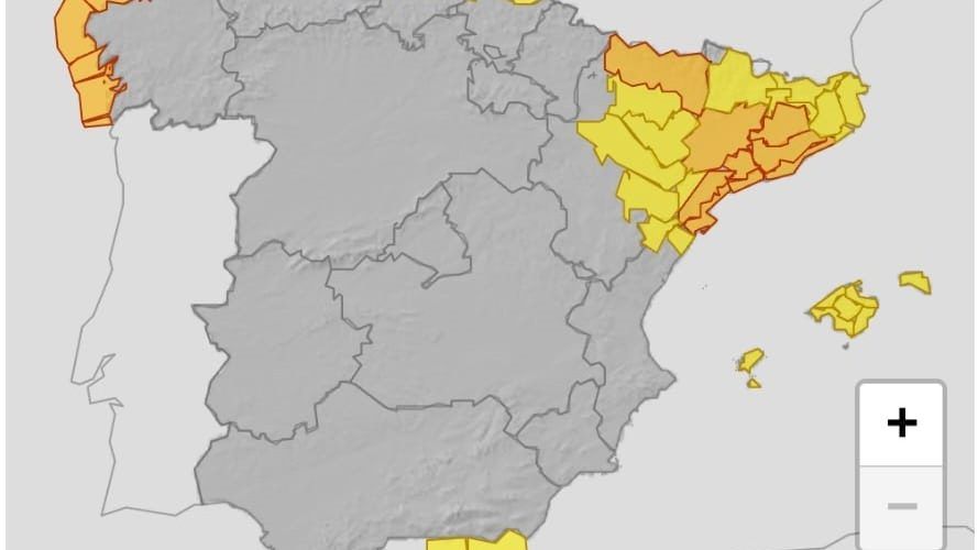La CHE advierte de posibles crecidas súbitas importantes en cauces menores y barrancos por lluvias intensas