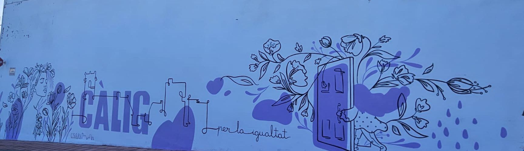 Càlig finalitza el mural “Dona pinzellades per la igualtat”