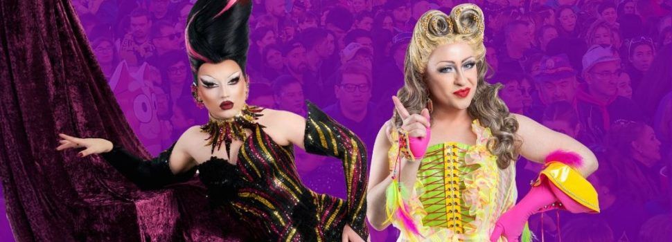 Pupi Poisson i Choriza May, presentadores de la Gala Drag Queen del Carnaval de Vinaròs 2026
