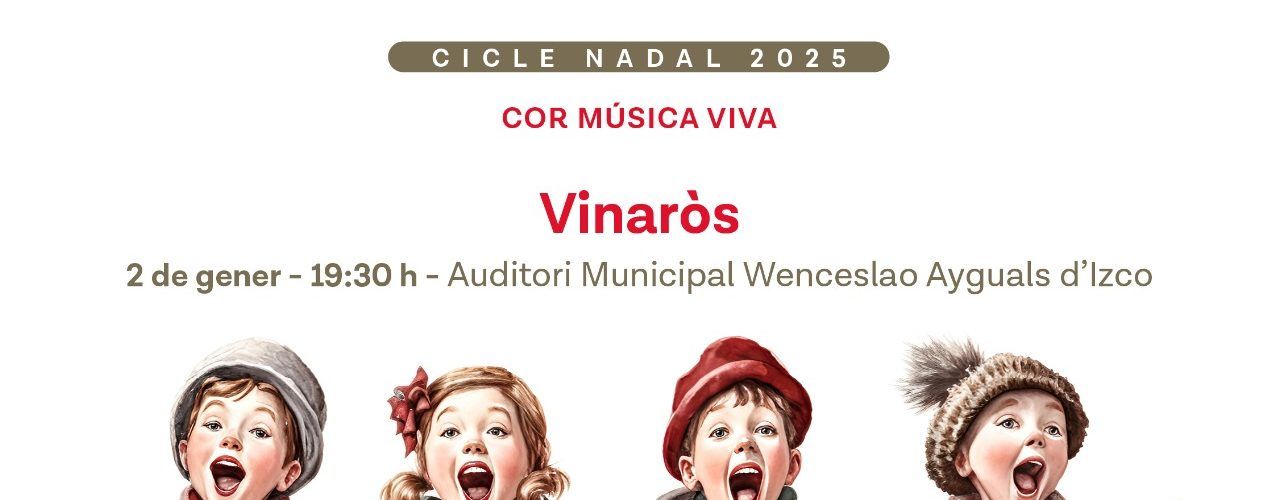 Vinaròs acollirà un dels concerts del cicle de “Nadales a la província de Castelló”