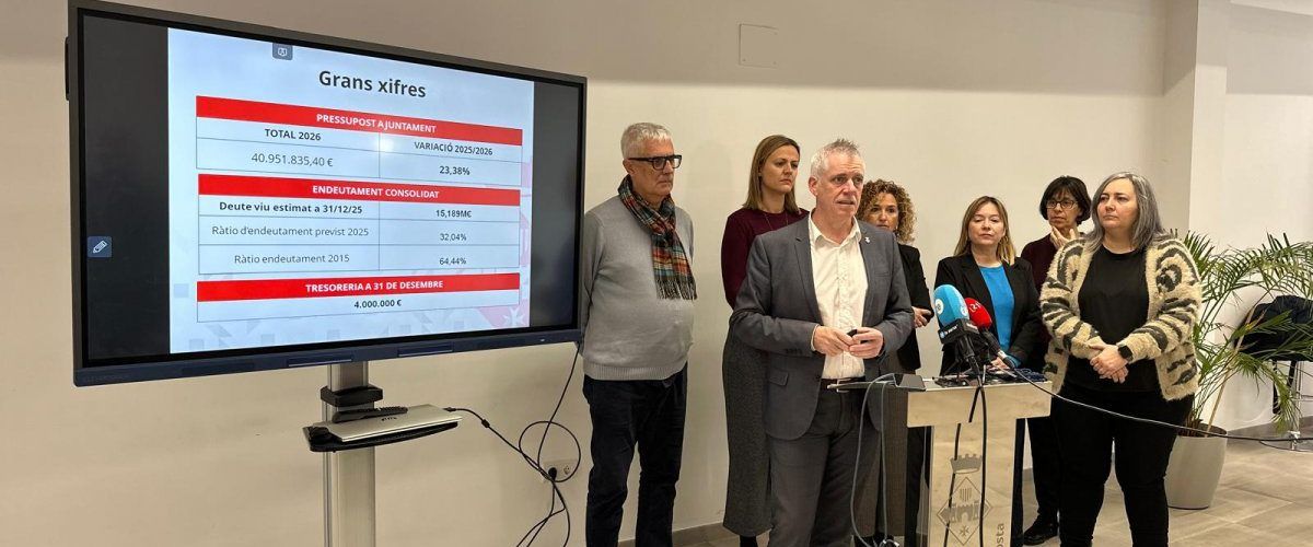 Amposta porta a aprovació el pressupost més alt de la història, de 41 M€, impostos congelats i 9,6 M€ d’inversions