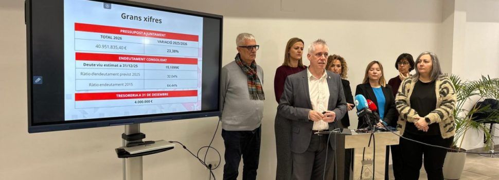 Amposta porta a aprovació el pressupost més alt de la història, de 41 M€, impostos congelats i 9,6 M€ d’inversions