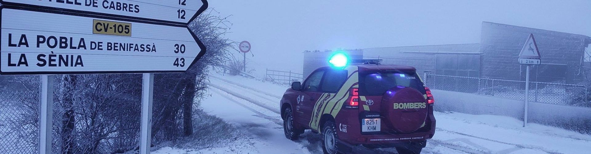 Nevando en cotas altas de Els Ports