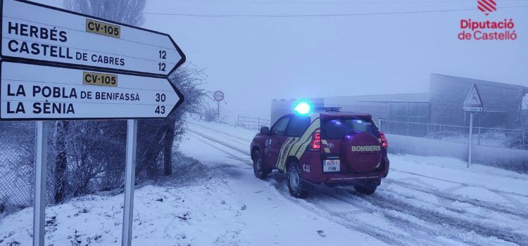 Nevando en cotas altas de Els Ports