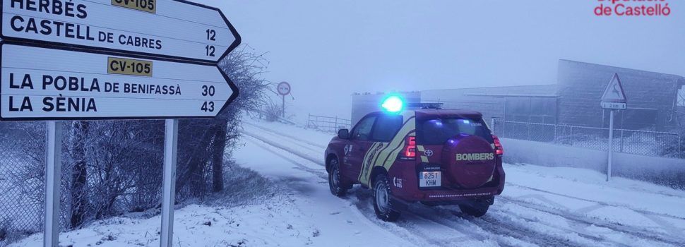 Nevando en cotas altas de Els Ports