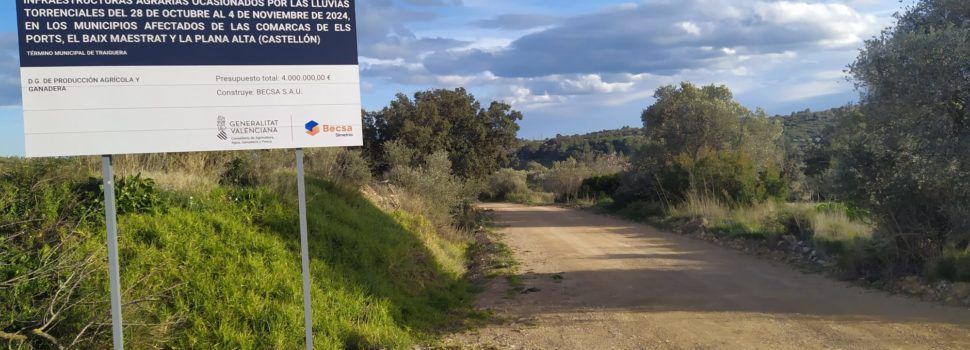 Diputació i Consell injecten més de 500.000 euros a Traiguera per a recuperar els camins després de la dana