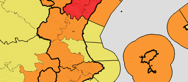 AEMET activa l’alerta roja per vent a la província de Castelló