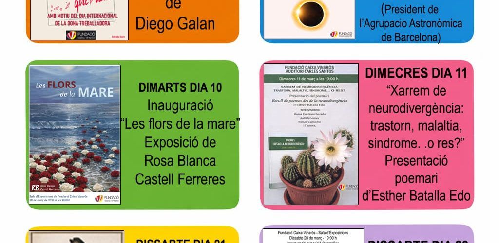 La Fundació Caixa Vinaròs anuncia les activitats de març