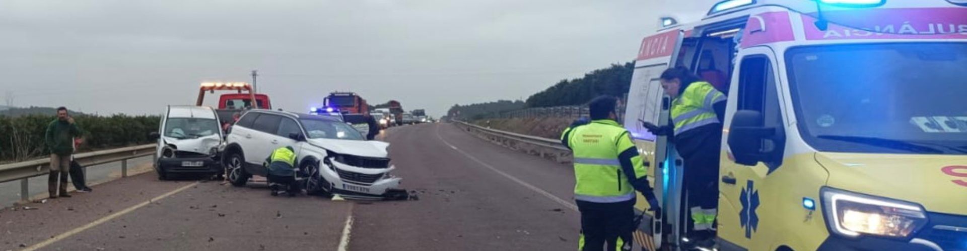 Accidente en la N340 en Santa Magdalena