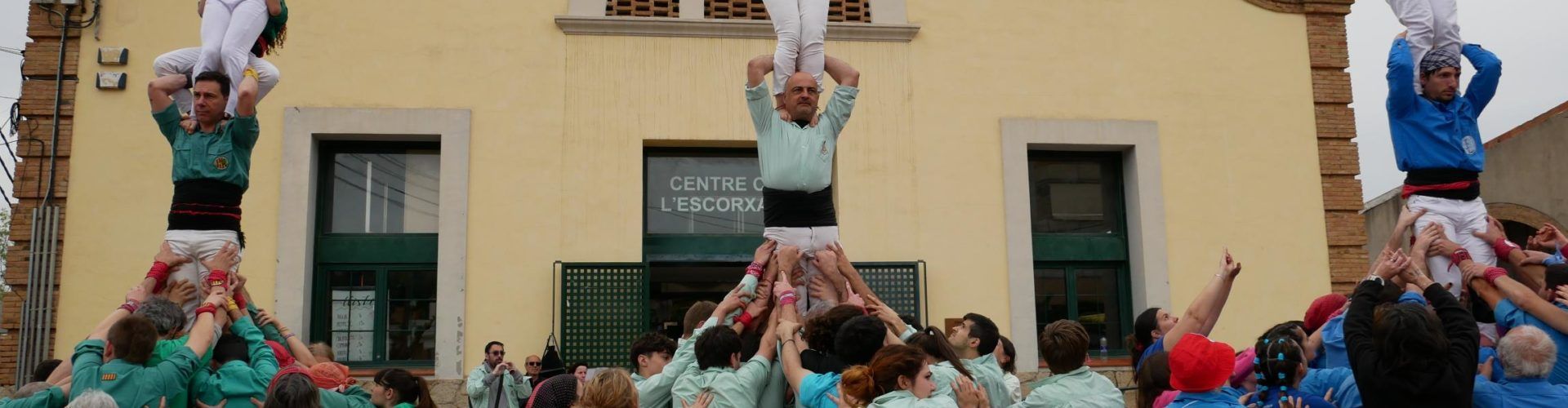 Primera diada castellera de la temporada de la colla castellera Xiqüelos i Xiqüeles del Delta a Gelida