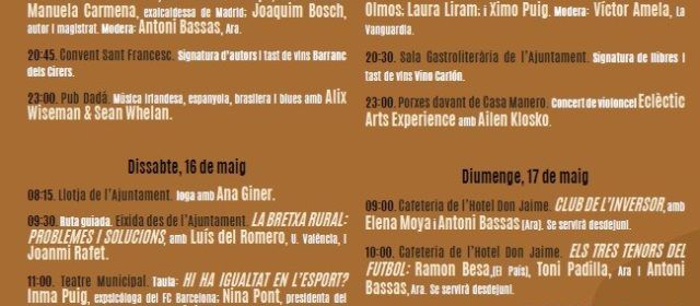 Diumenge dia 17, lliurament dels premis del XII Concurs de Microrelats Sergio Beser