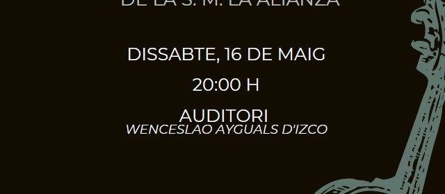 Aquest dissabte dia 16, concert de l’orquestra de La Alianza