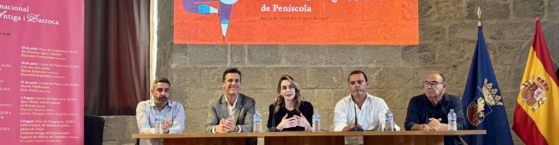La Diputació de Castelló convertirà el Castell del Papa Luna en l’epicentre de la música barroca amb el Festival de Música Antiga i Barroca de Peníscola