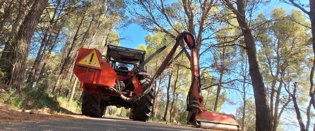 Rossell desbrossa i neteja els camins rurals