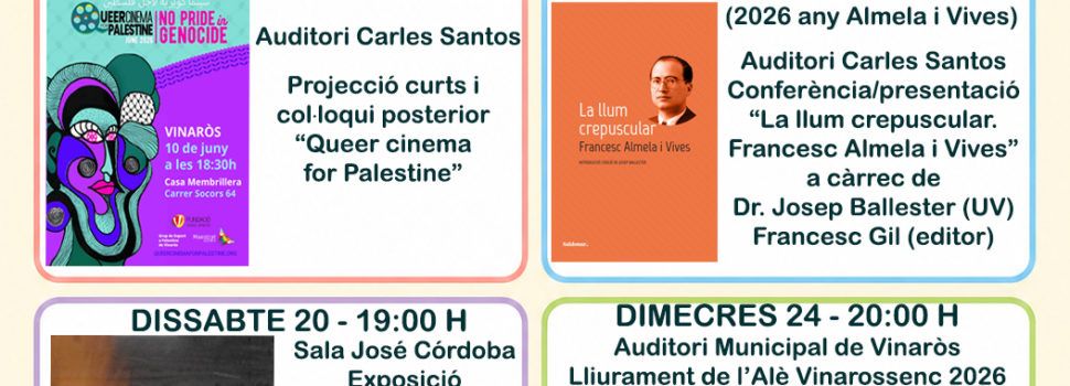 Nou activitats de la Fundació Caixa Vinaròs per a aquest juny