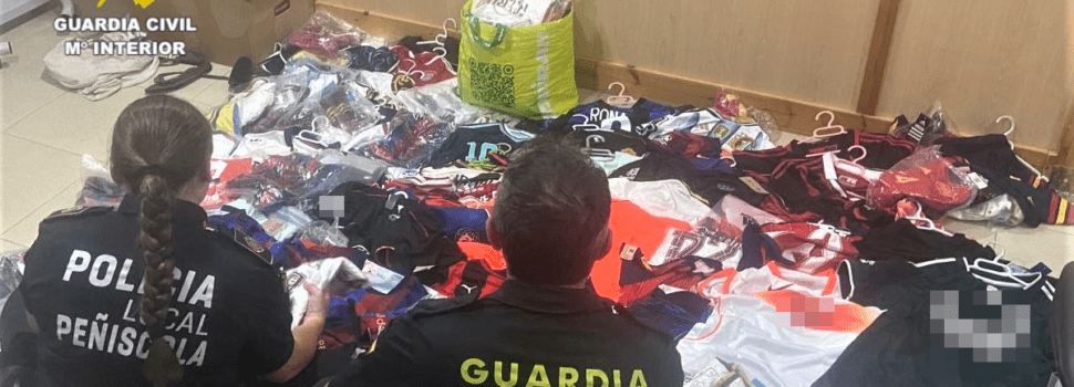 La Guardia Civil interviene en Peñíscola 900 artículos falsificados en un operativo conjunto con la Policía Local