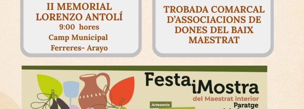 Càlig afronta un setembre ple d’activitats amb la Festa i Mostra del Maestrat interior com una de les principals cites