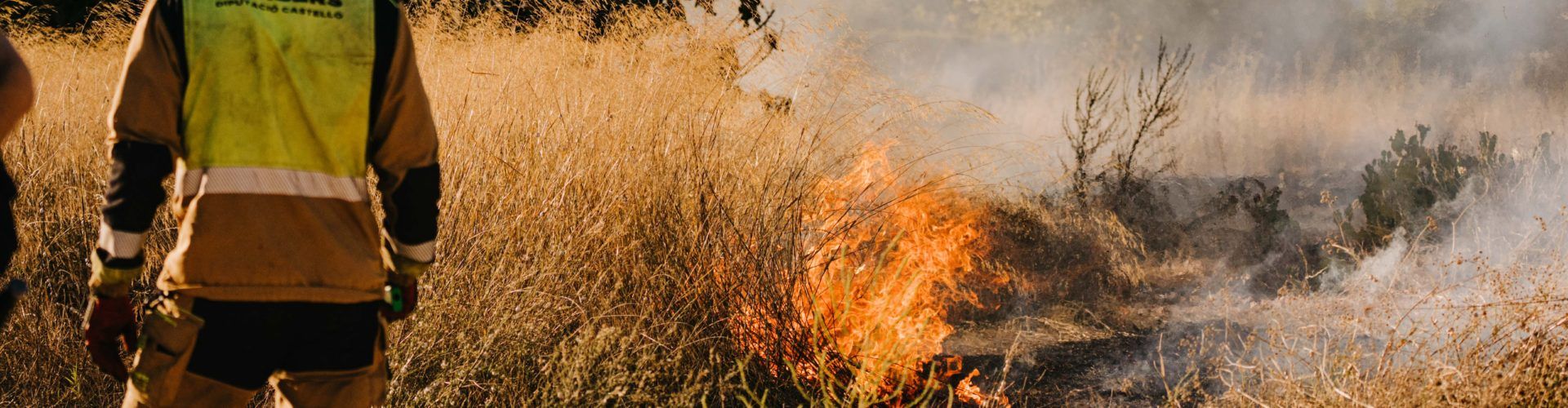 Incendi de vegetació a la vora del Camí Fondo de Vinaròs