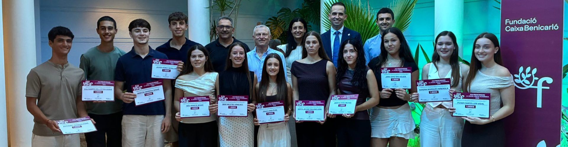La Fundació Caixa Benicarló lliura la 30a edició de les Beques a l’Excel·lència Acadèmica a la Casa Belda