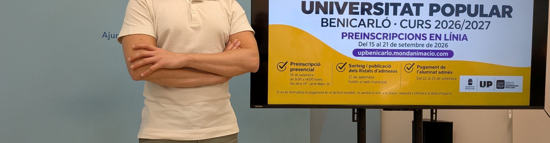 La Universitat Popular de Benicarló amplia l’oferta i avança l’inici del curs al 28 de setembre