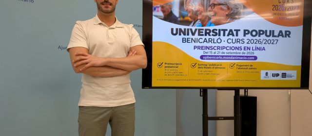 La Universitat Popular de Benicarló amplia l’oferta i avança l’inici del curs al 28 de setembre