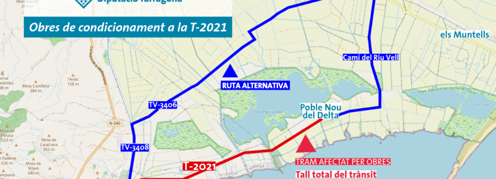 Tall total de la T-2021 entre la Ràpita i Poble Nou del Delta a partir del 5 d’octubre