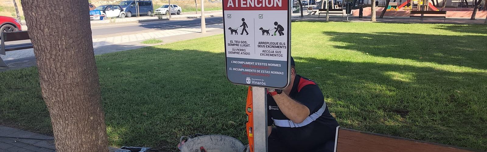 Vinaròs instal·la cartells informatius en 20 zones verdes per a fomentar-ne la cura