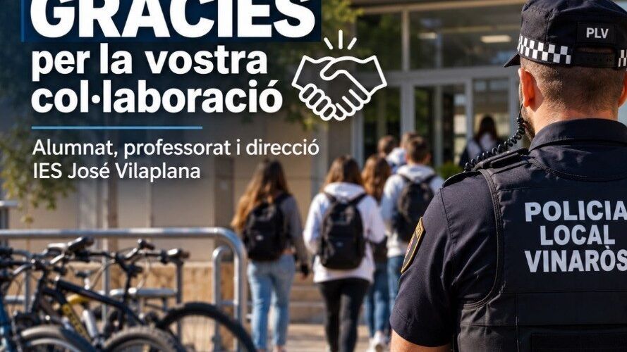 La implicació de la comunitat educativa de l’IES José Vilaplana permet esclraris sostraccions de bicicletes