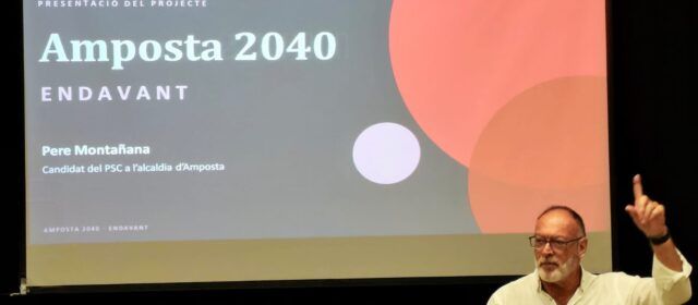 Pere Montañana, cap de llista de la candidatura Endavant, lligada al PSC, per a les municipals a Amposta