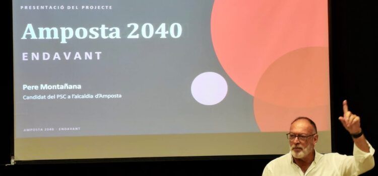 Pere Montañana, cap de llista de la candidatura Endavant, lligada al PSC, per a les municipals a Amposta