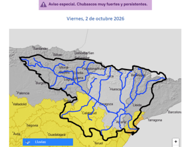Protección Civil y Emergencias mantiene la alerta por chubascos y tormentas muy fuertes y persistentes en el tercio oriental peninsular